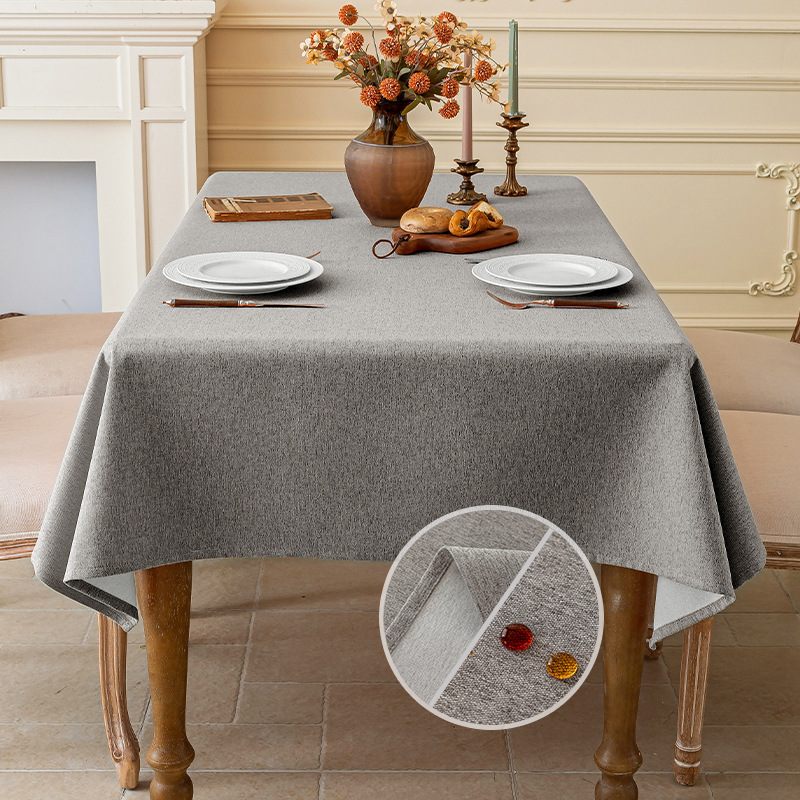 Desk Setup Wallpaper - Three-Proof Cotton Linen Tablecloth Waterproof Dustproof