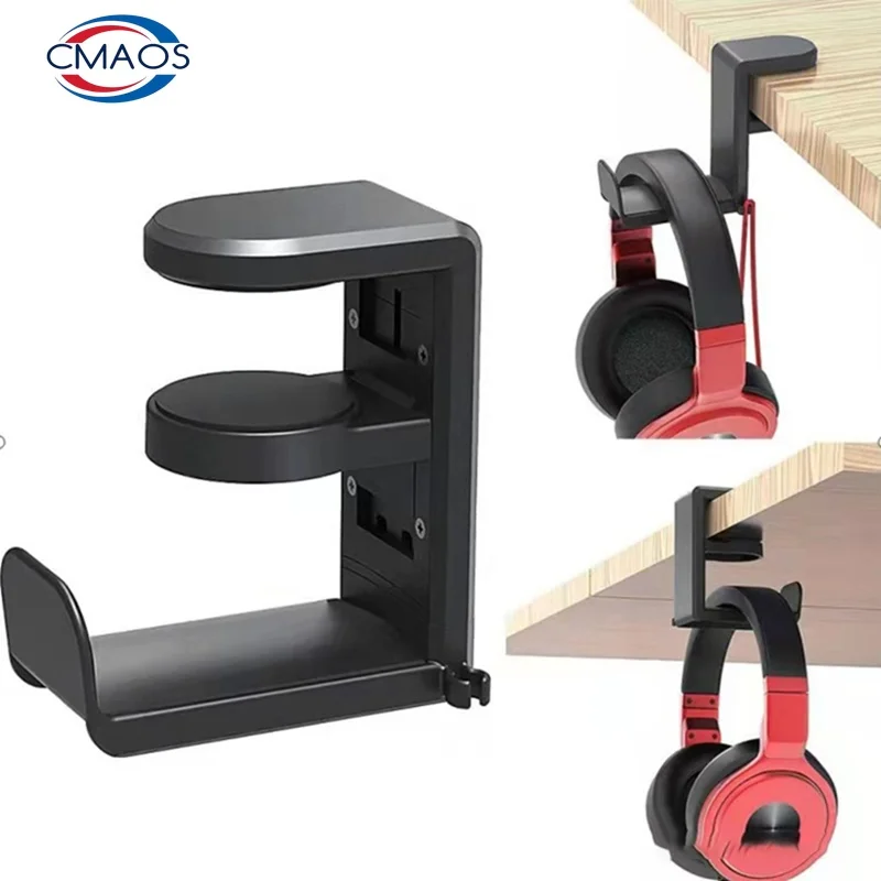 Desk Setup Desk - No Punch Table Clip Hook Headphone
