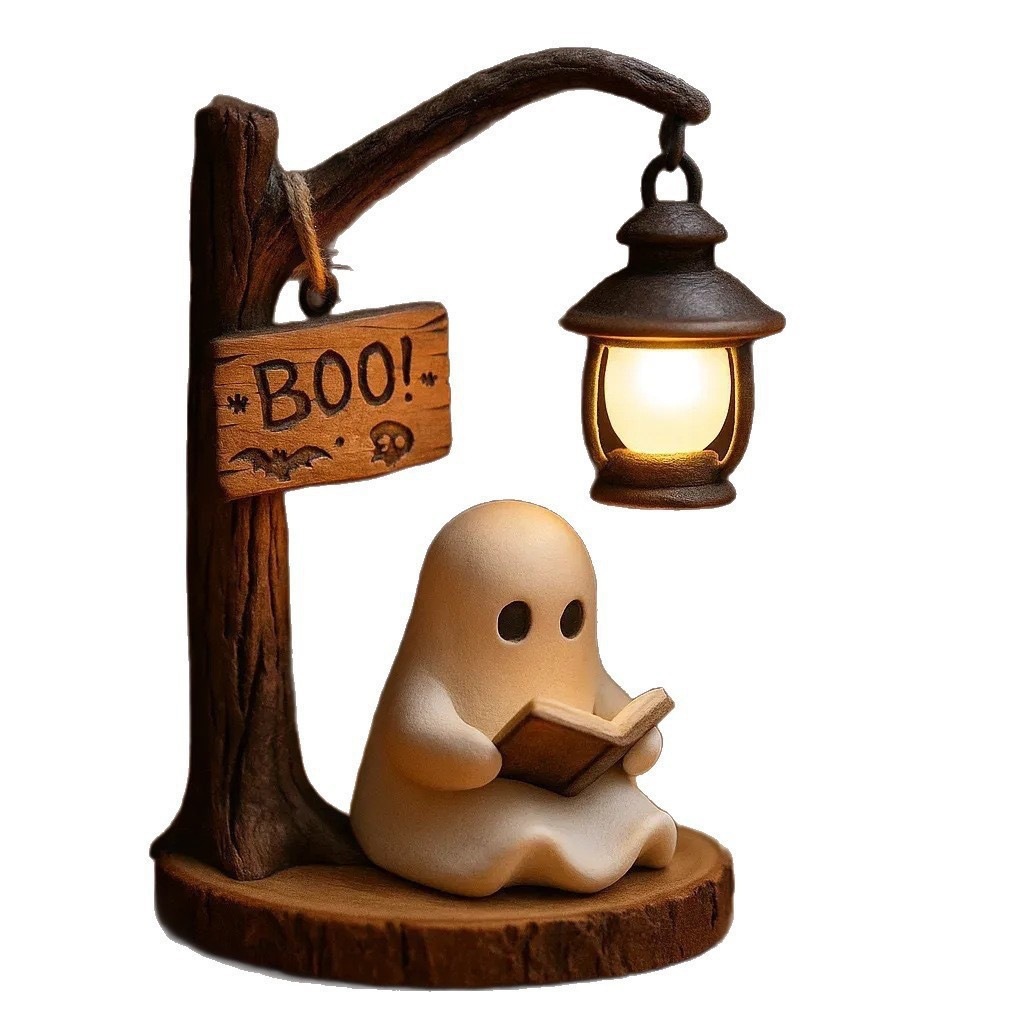 Desk Setup Desk - Ghost Reading Lantern 4.3x3.14x6.3 Inches Resin
