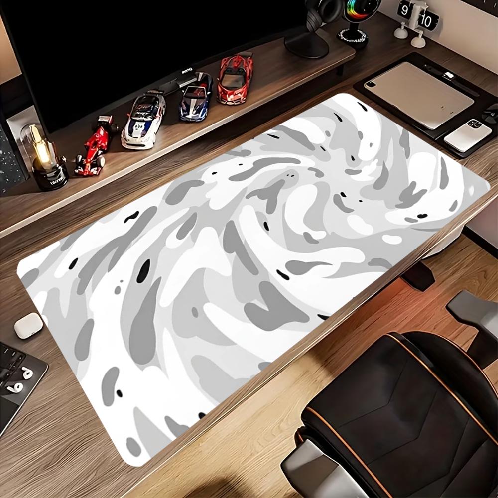 Desk Mat Grey White Topographi - Work Desk Home Setup recension och pris