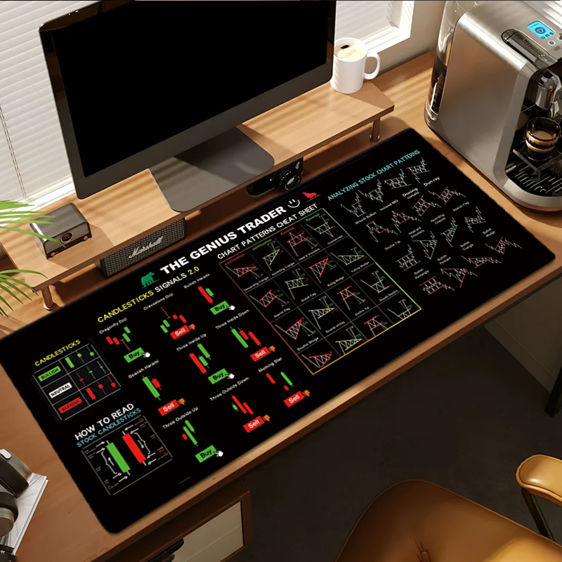 EXCO Stock Market Trader Leath - Desk Setup Rug recension och pris