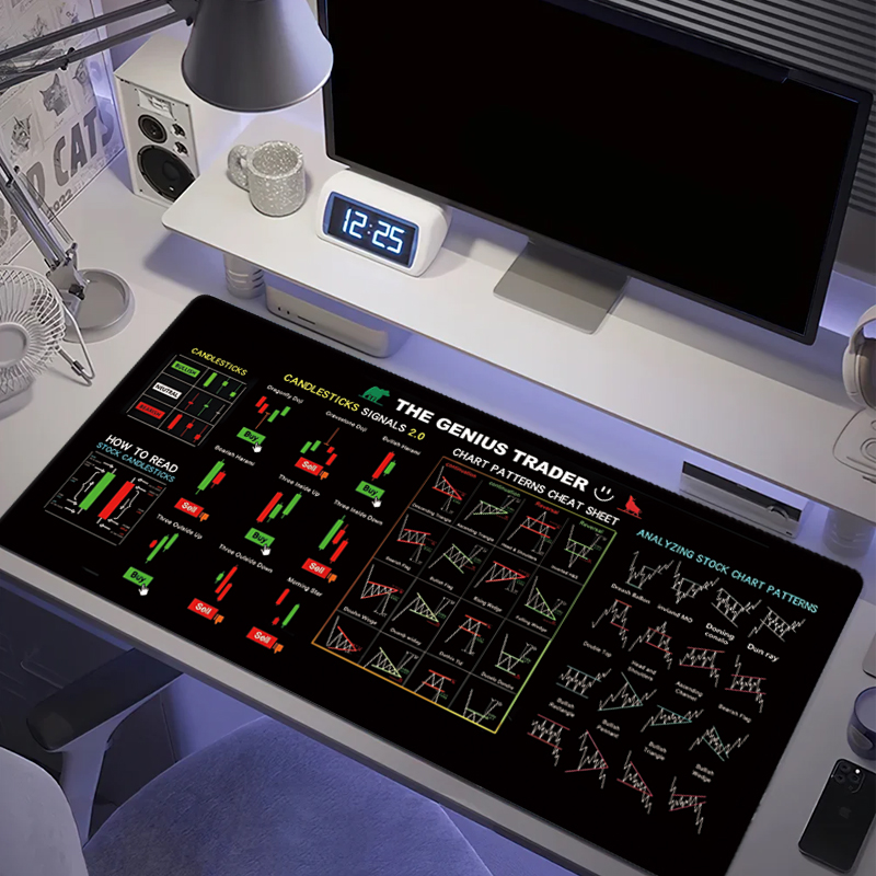 EXCO Stock Market Trader Leath - Desk Setup Rug recension och pris