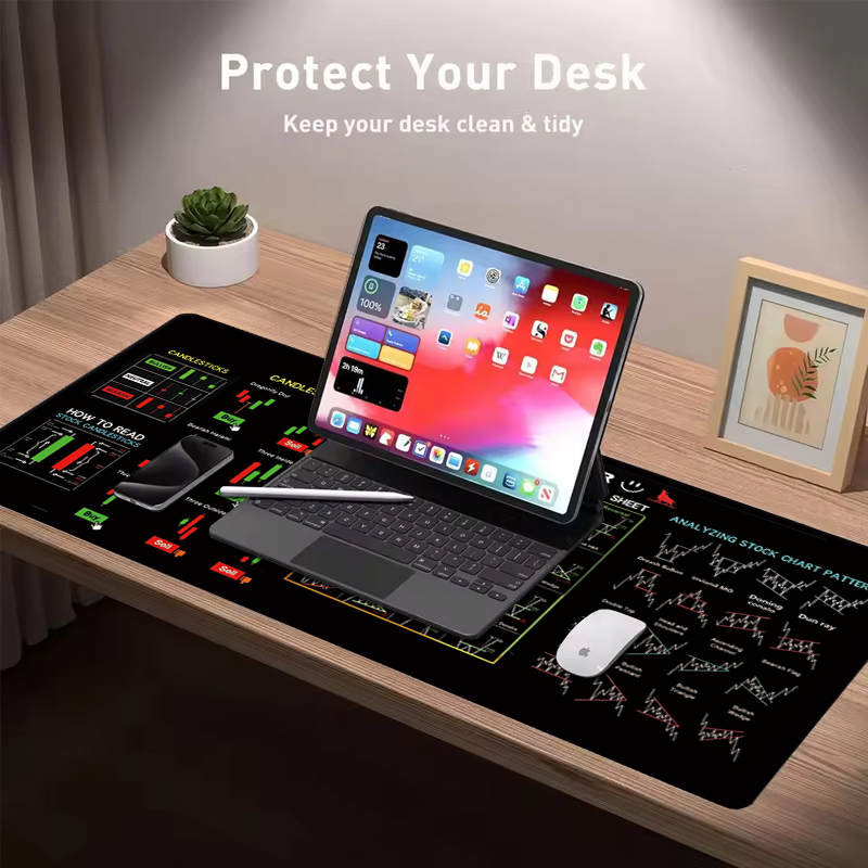 EXCO Stock Market Trader Leath - Desk Setup Rug recension och pris