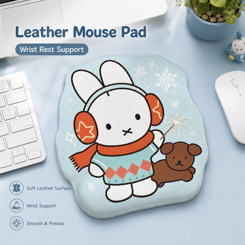 Anime Miffy Leather Mouse Pad  - Desk Setup Office recension och pris