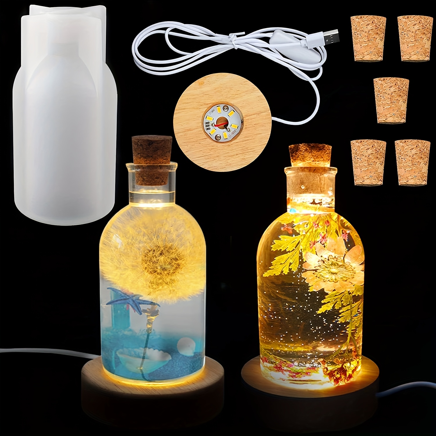 Drift Bottle Light Resin Mold  - Desk Setup Equipment recension och pris