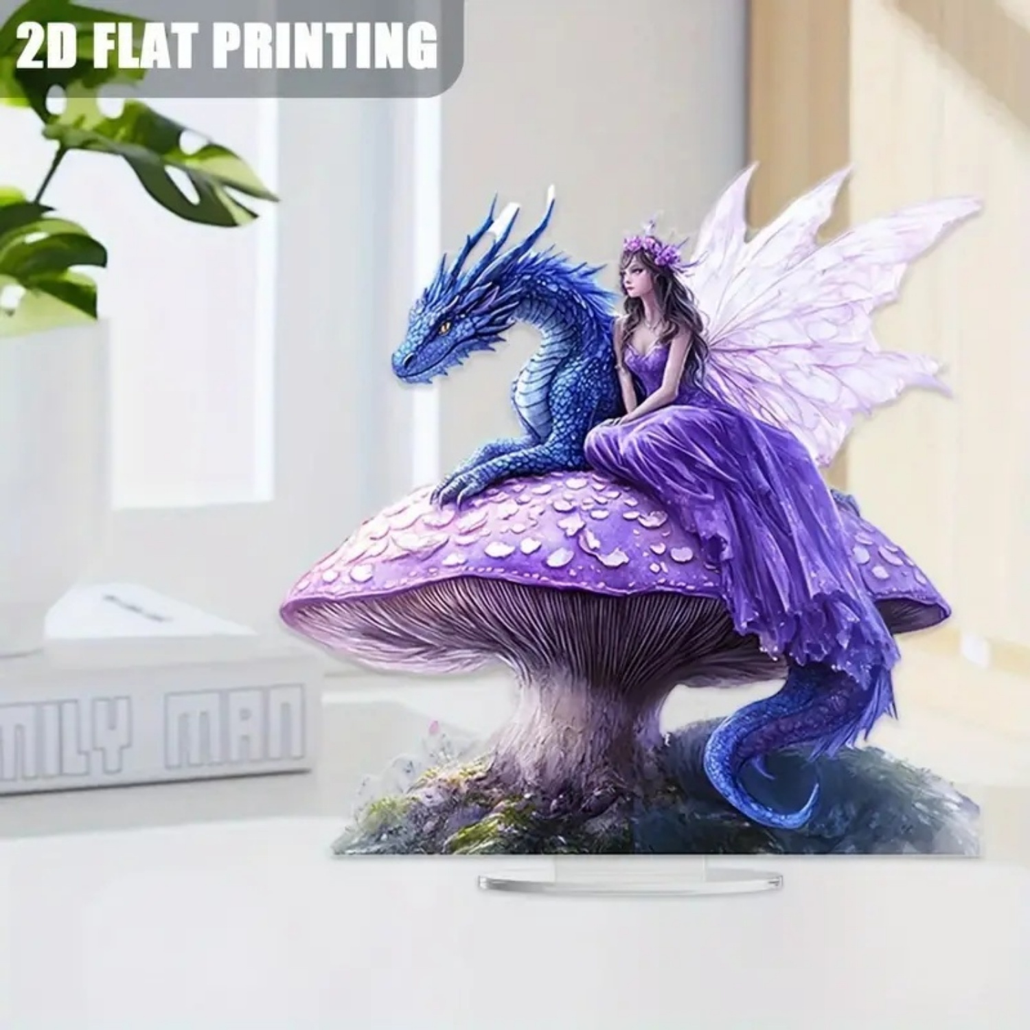 Fairy Statue,2D Flat Acrylic P - Desk Setup Desk recension och pris