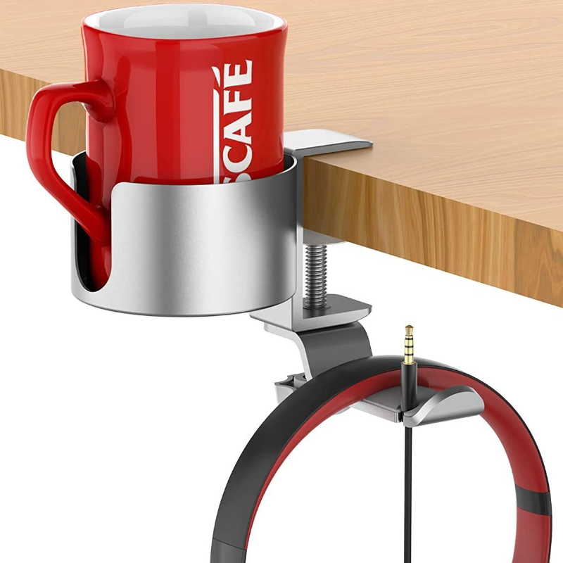 Premium Rotating Cup Holder Al - Desk Setup Office recension och pris