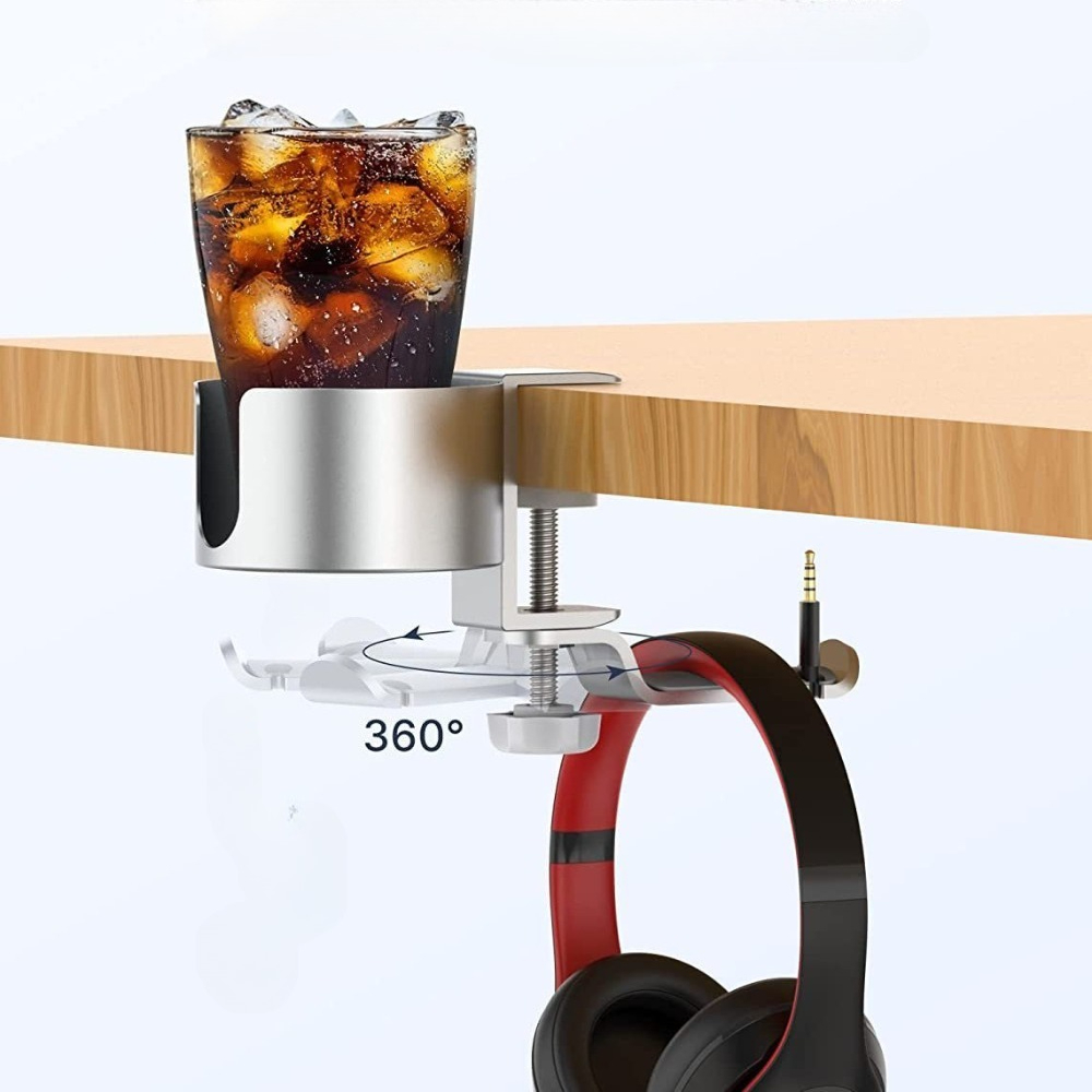 Premium Rotating Cup Holder Al - Desk Setup Office recension och pris