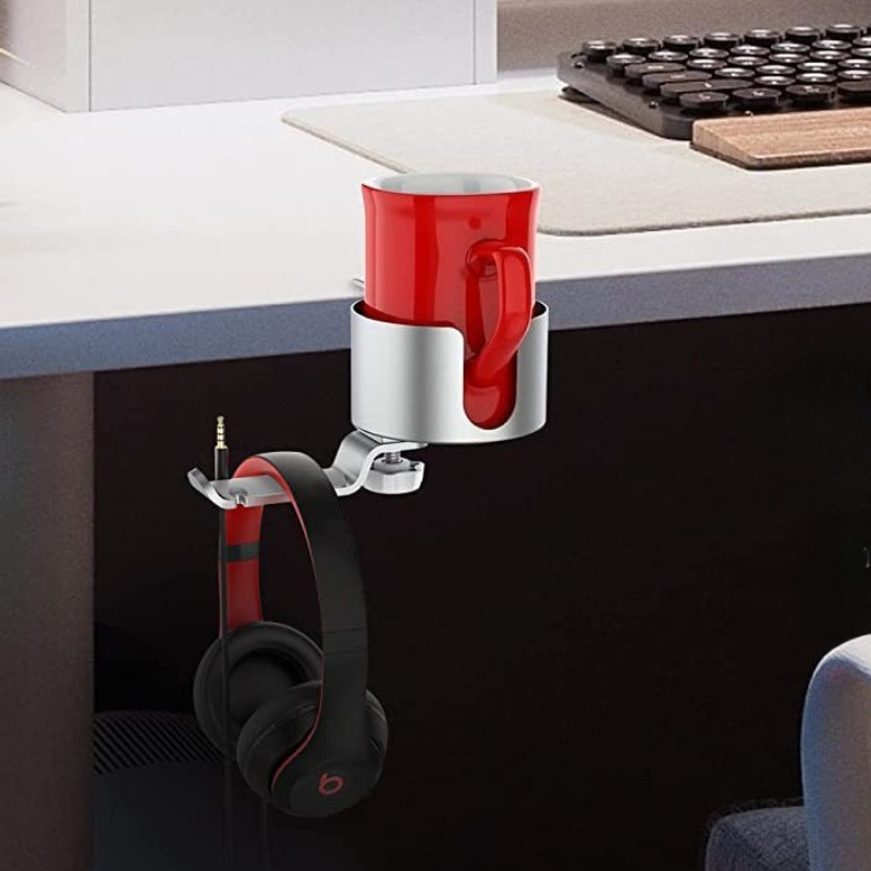 Premium Rotating Cup Holder Al - Desk Setup Office recension och pris