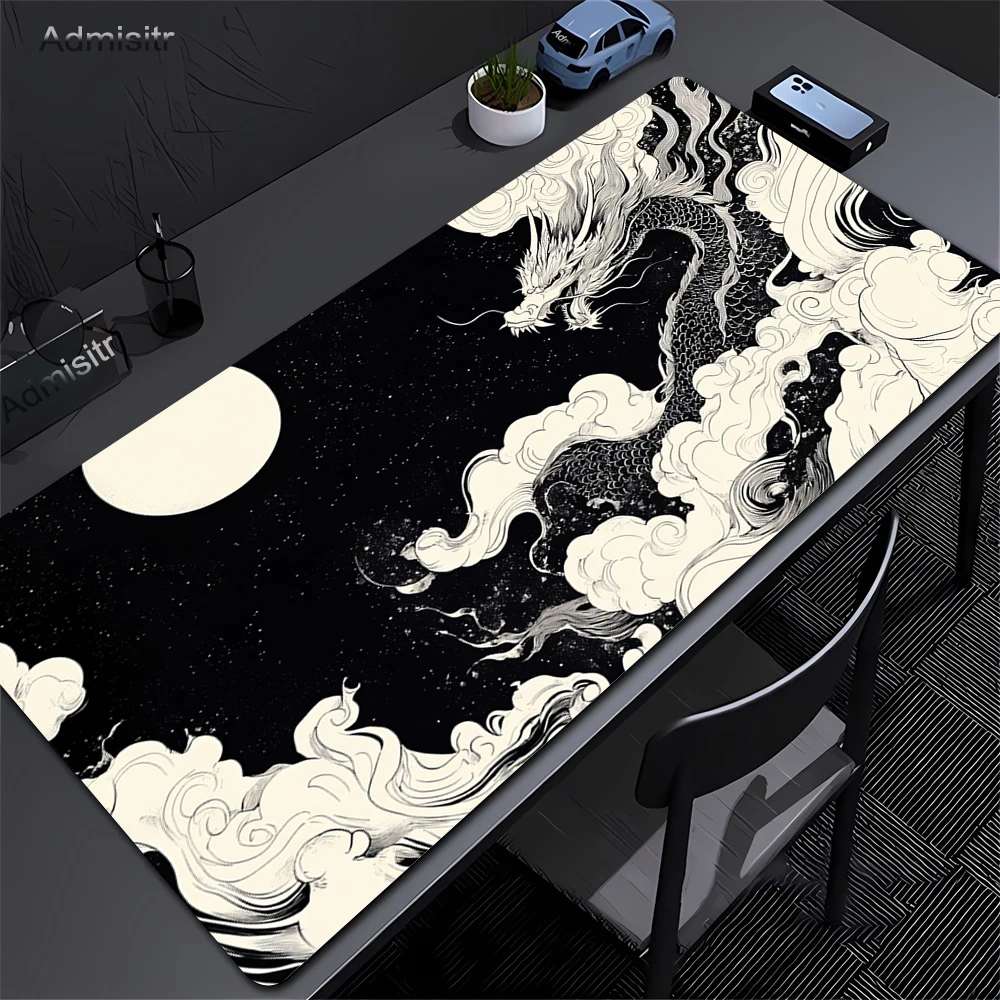 XXL Black and White Dragon Ani - Zelda Desk Setup recension och pris