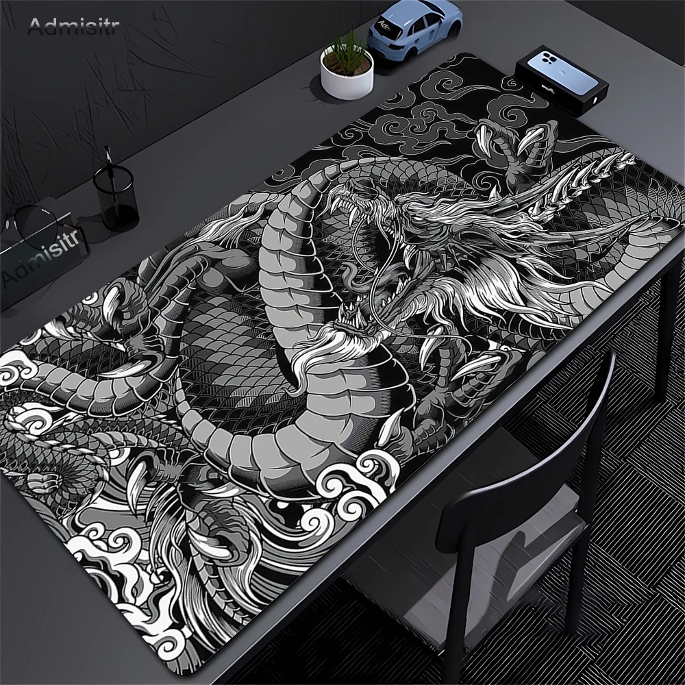 XXL Black and White Dragon Ani - Zelda Desk Setup recension och pris
