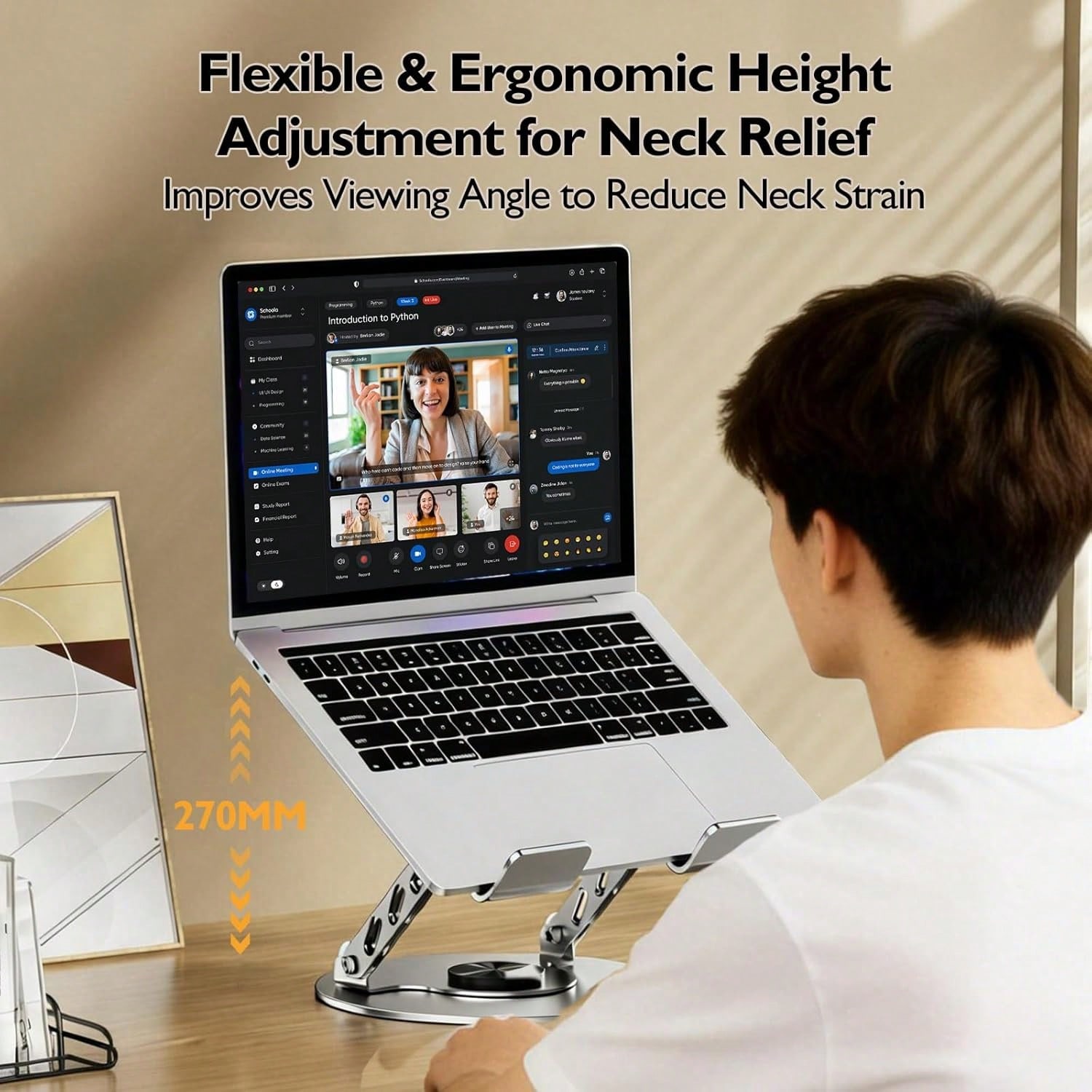 360° Rotating Laptop Stand for - Desk Setup Macbook recension och pris