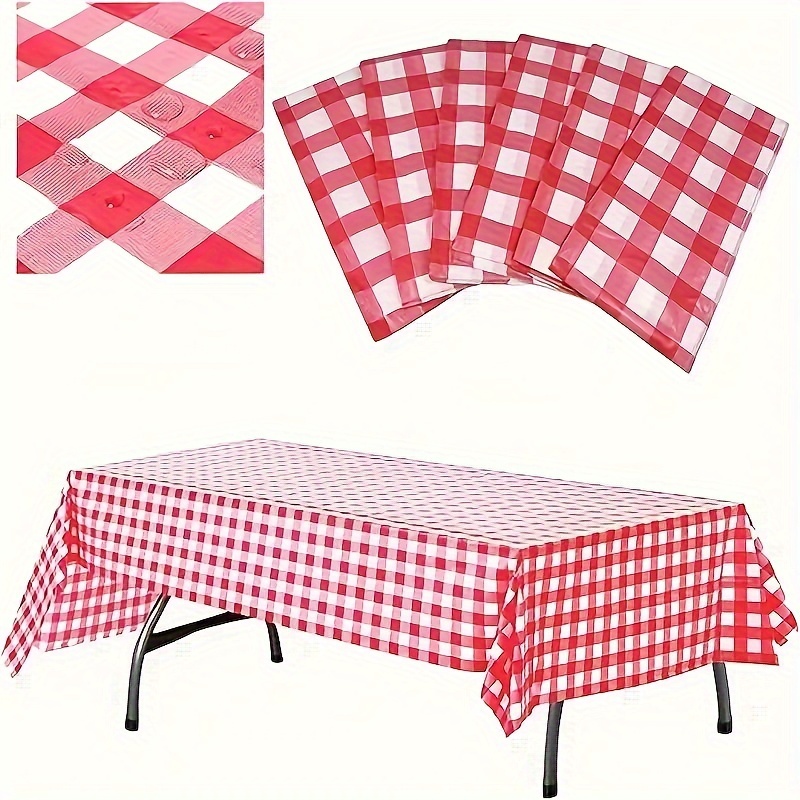 10pc PE Plaid Table Cover Rect - Desk Setup Wallpaper recension och pris