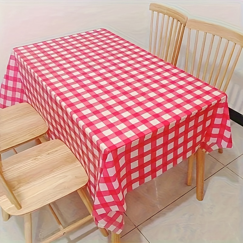 10pc PE Plaid Table Cover Rect - Desk Setup Wallpaper recension och pris