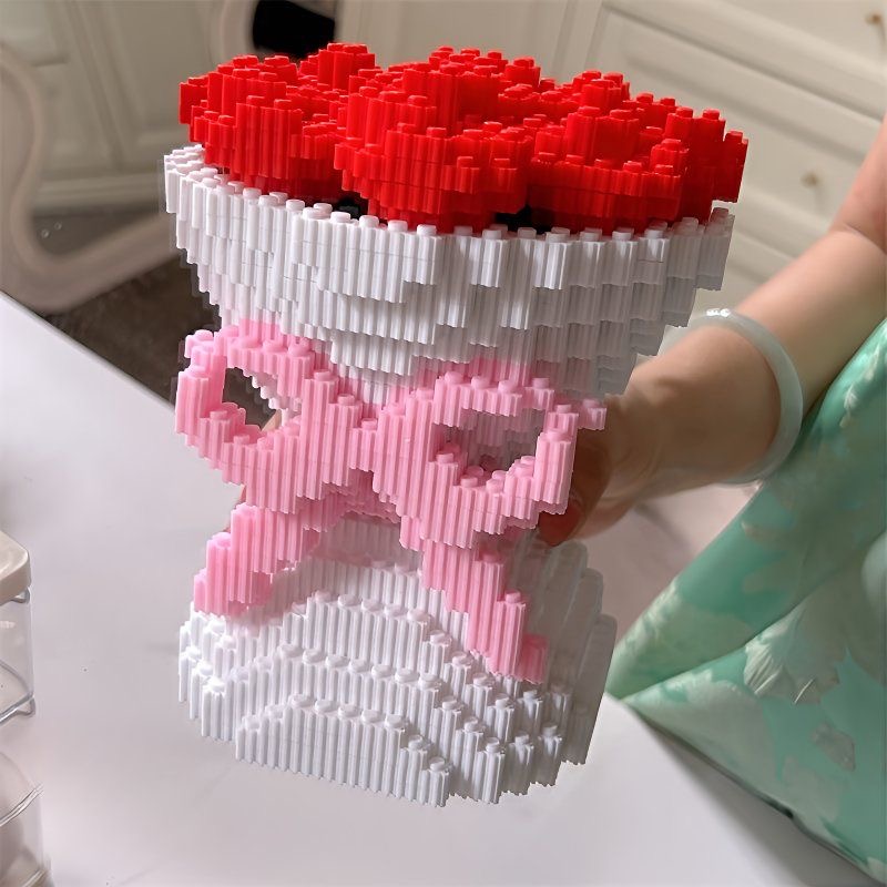 Red Rose Bundle Building Block - Desk Setup Gear recension och pris