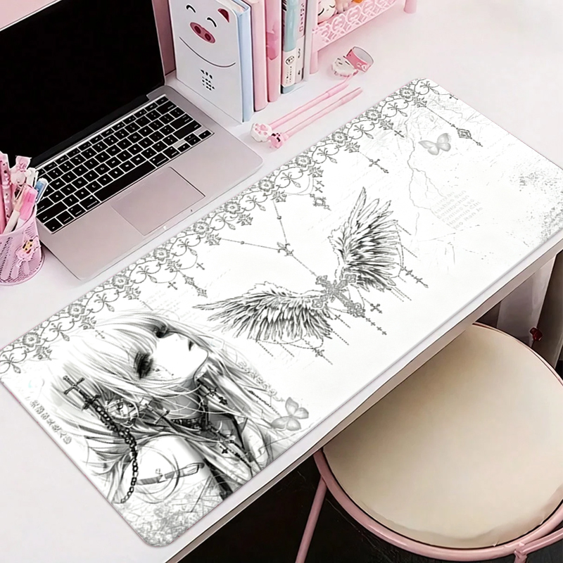 Leather Mousepad Black White A - Desk Setup Rug recension och pris