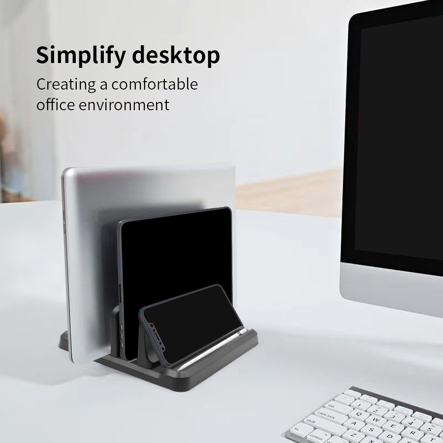 Vertical Laptop Stand Plastic  - Desk Setup Macbook recension och pris