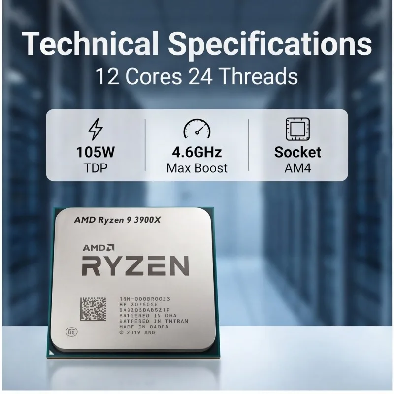 AMD CPU Ryzen 9 3900X 12-Core  - Amd Cpu Ryzen 9 recension och pris