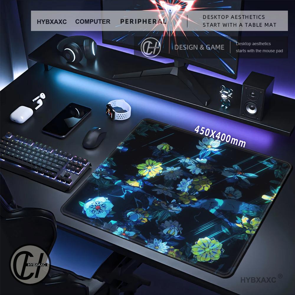 HYBXAXC Dark Floral Manga Back - Work Desk Home Setup recension och pris