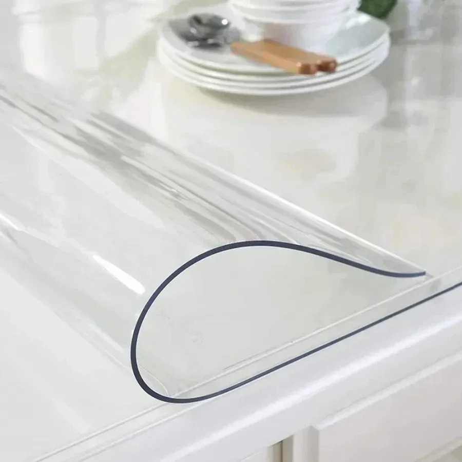 PVC Table Cloth Transparent Cl - Desk Setup Wallpaper recension och pris