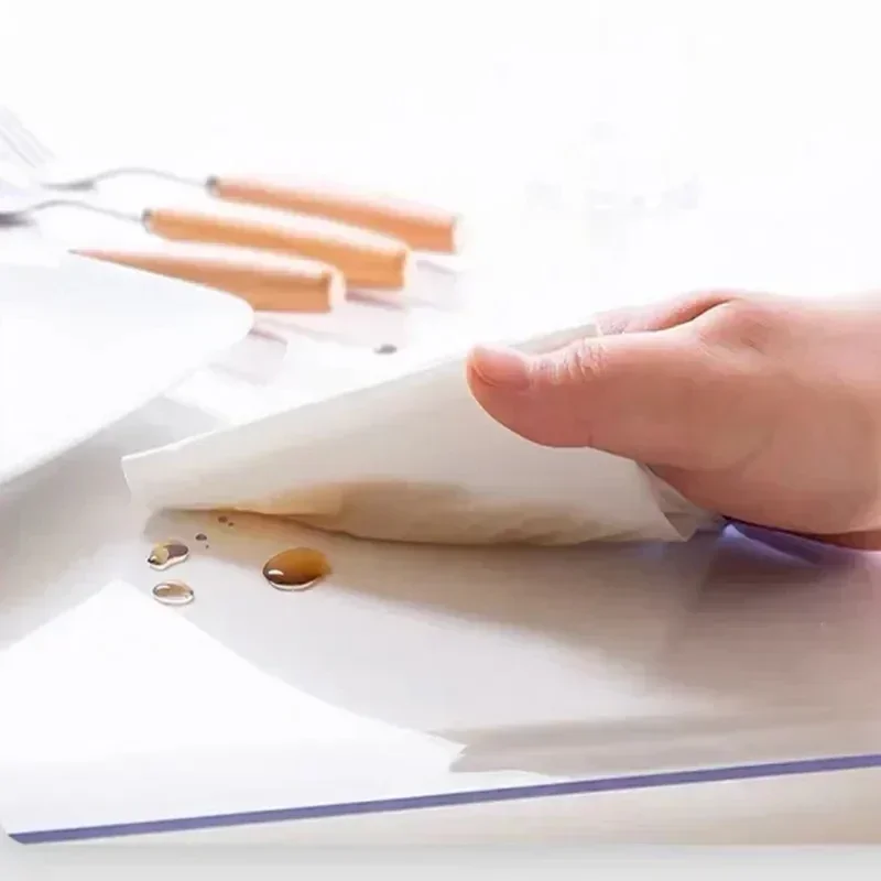PVC Table Cloth Transparent Cl - Desk Setup Wallpaper recension och pris