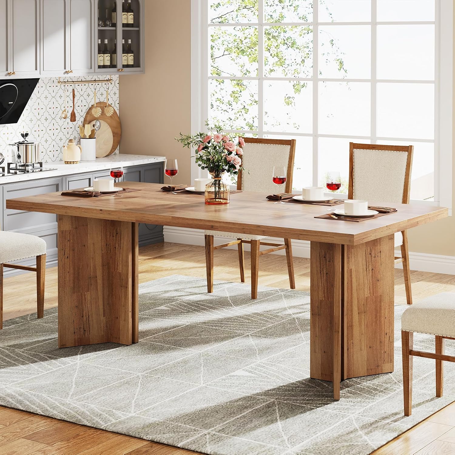 Large Rectangular Wood Dining  - Desk Setup Living Room recension och pris
