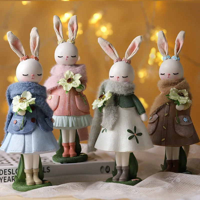 Spring Floral Rabbit Resin Orn - Desk Setup Girl recension och pris
